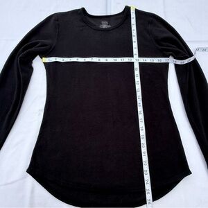 ClimateRight Cuddl Duds Stretch Fleece Pullover Top Womens M Black